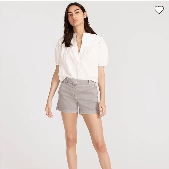 J. Crew 4" stretch chino shorts in Storm Grey. Size 6. NWT - Picture 2 of 4